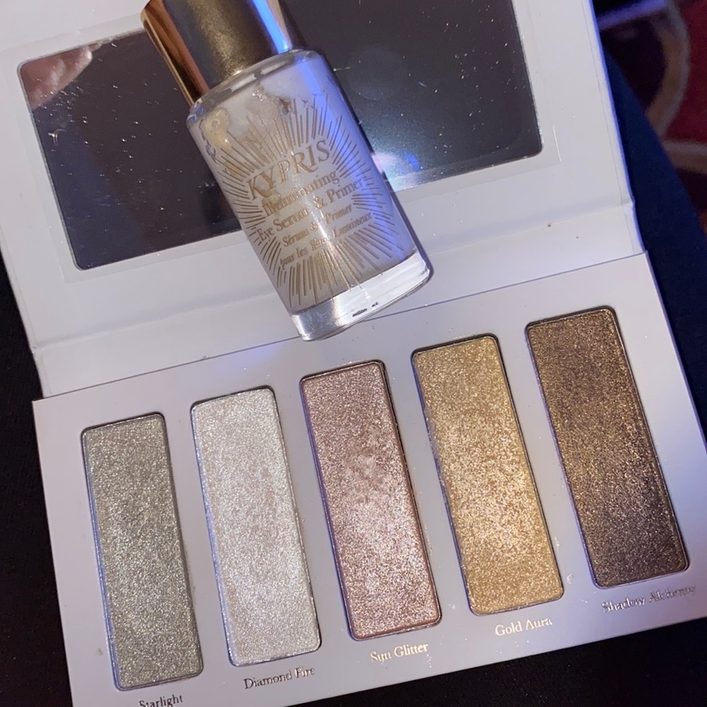 Kypris shimmer palette with illuminating eye serum and primer